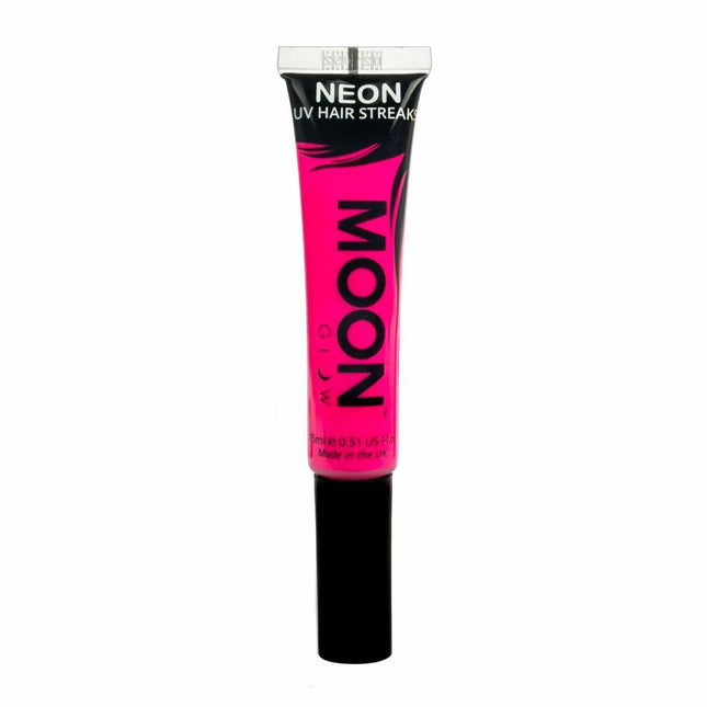 Moon Glow Neon UV pasemka do włosów intensywnie różowe