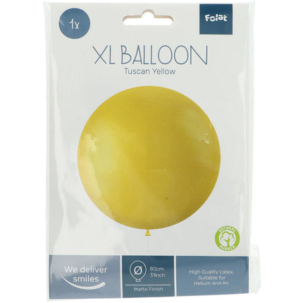 Żółty balon Tuscan Yellow 80cm