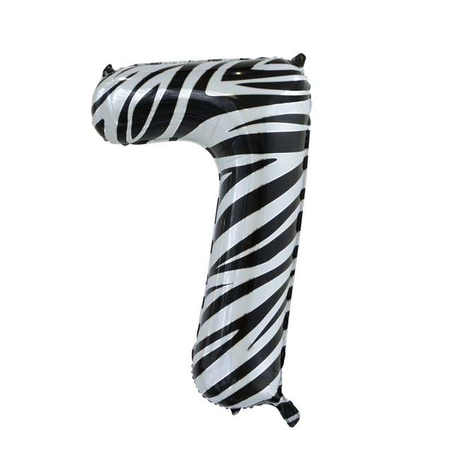 Balon foliowy Figurka 7 Zebra XL 86cm pusty