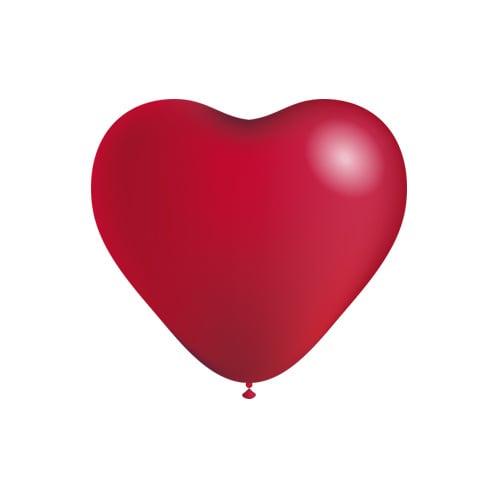 Balony czerwone serca 25cm 6szt
