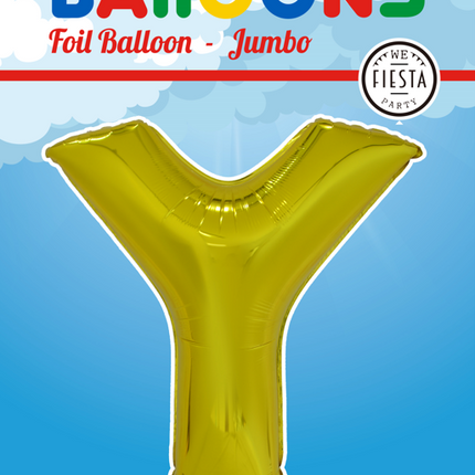 Balon foliowy litera Y złoty XL 102cm pusty