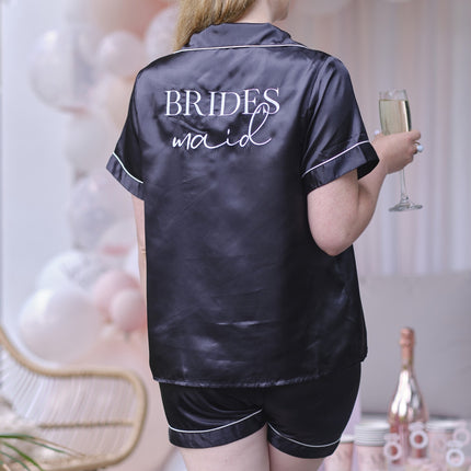 Czarna piżama Bridesmaid