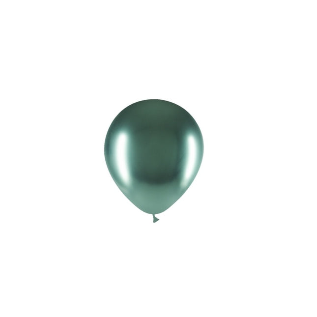 Balony zielone chrom 13cm 100szt