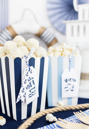 Miseczki na popcorn Blue Mix 12,5cm 6szt