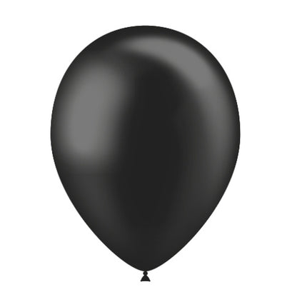 Czarne balony Metallic 25cm 50szt