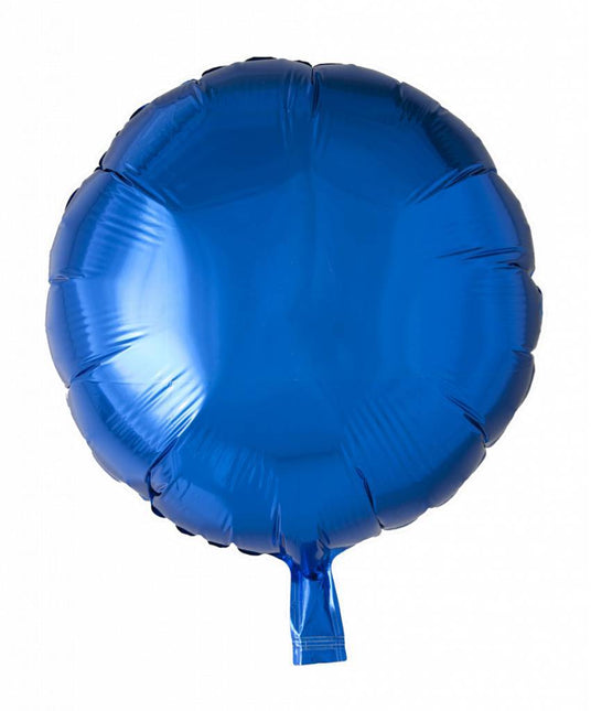 Balon helowy okrągły niebieski 46 cm pusty