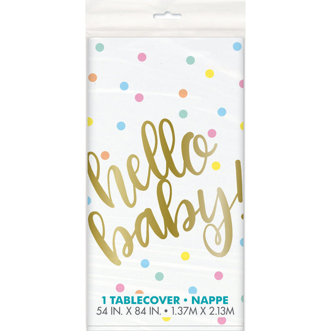 Obrus urodzinowy Hello Baby Babyshower 2,13 m