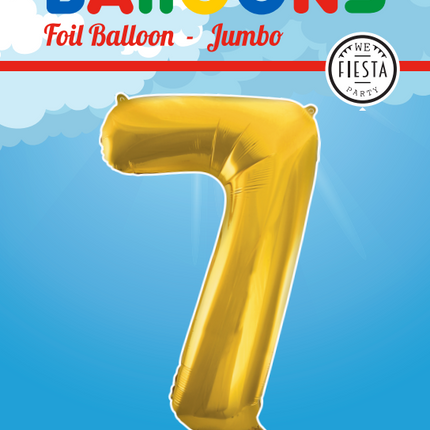 Balon foliowy Figurka 7 Gold XL 86 cm pusty