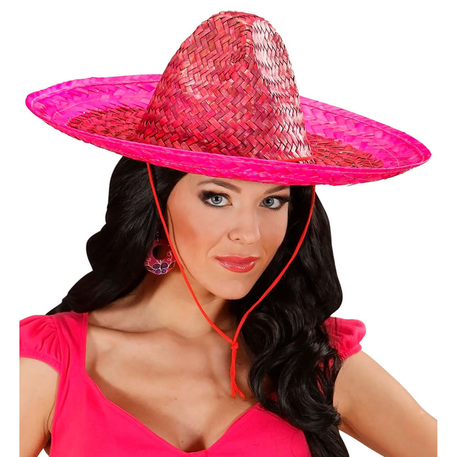 Sombrero różowe 48 cm