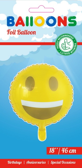 Balon helowy Emoji Smile 45 cm pusty