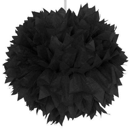 Pompon czarny 30 cm