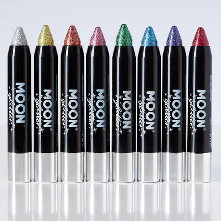 Moon Glitter Holographic Body Crayons Silver 3.2g