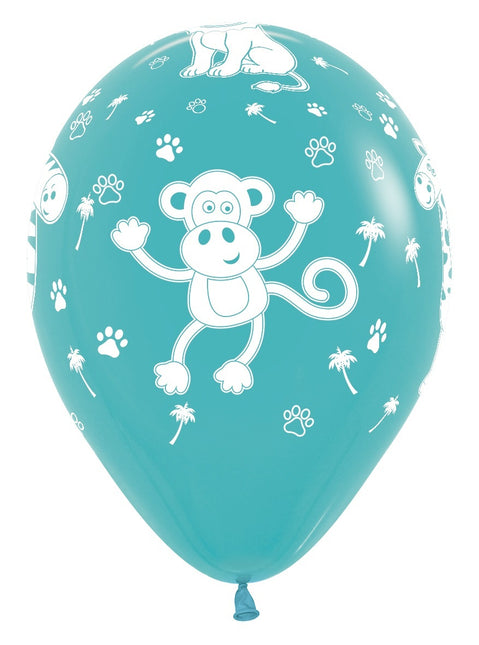 Balony Jungle Animals Fashion Mix 30cm 25szt