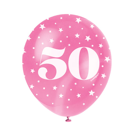 Balony 50 lat konfetti 30cm 5szt