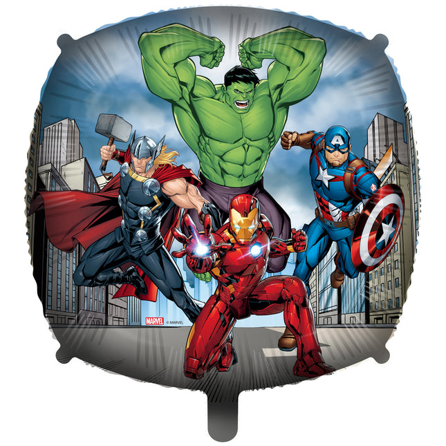 Avengers Balon helowy kwadrat pusty 46 cm