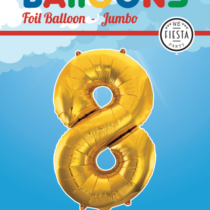 Balon foliowy Figura 8 Gold XL 86 cm pusty