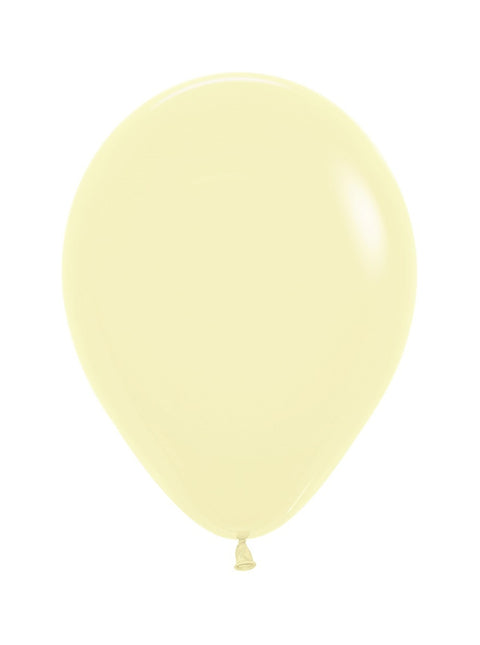 Balony Pastel Matte Yellow 25cm 100szt