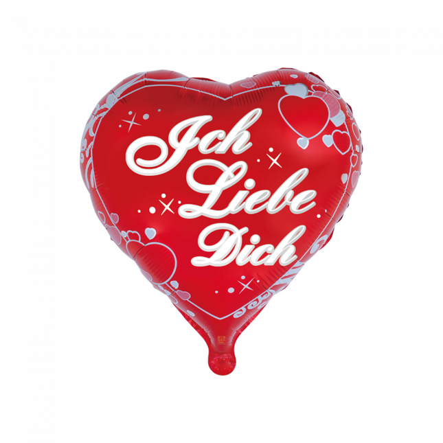 Balon helowy Serce Ich Liebe Dich Dekoracja 45cm pusty