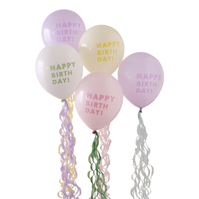 Zestaw kolorowych balonów urodzinowych