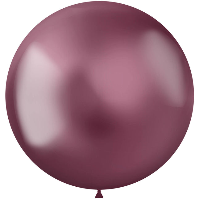 Balony różowe chrom 48cm 5szt