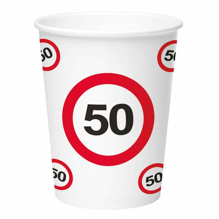 Kubki 50 Years Traffic Sign Cardboard 350ml 8szt