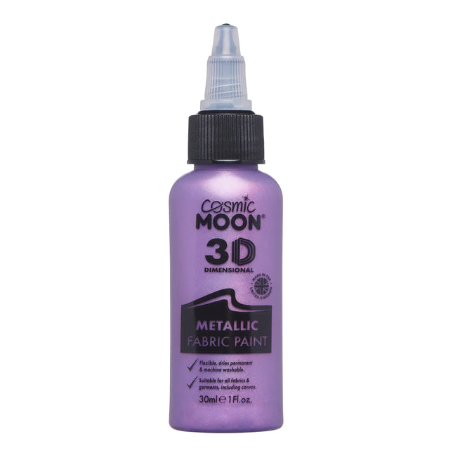 Metaliczna farba do tkanin Cosmic Moon Purple 30ml