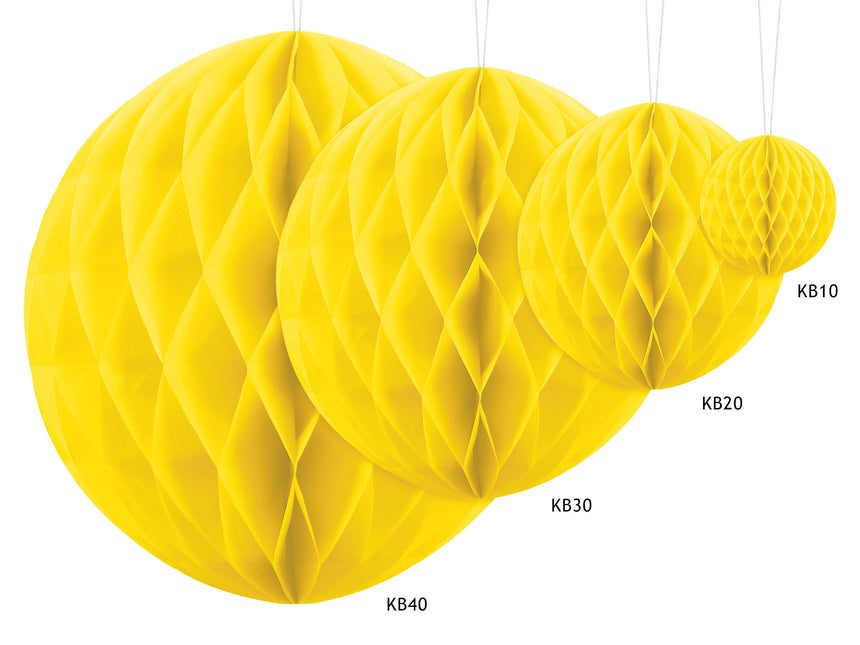 Kula o strukturze plastra miodu żółta 40 cm