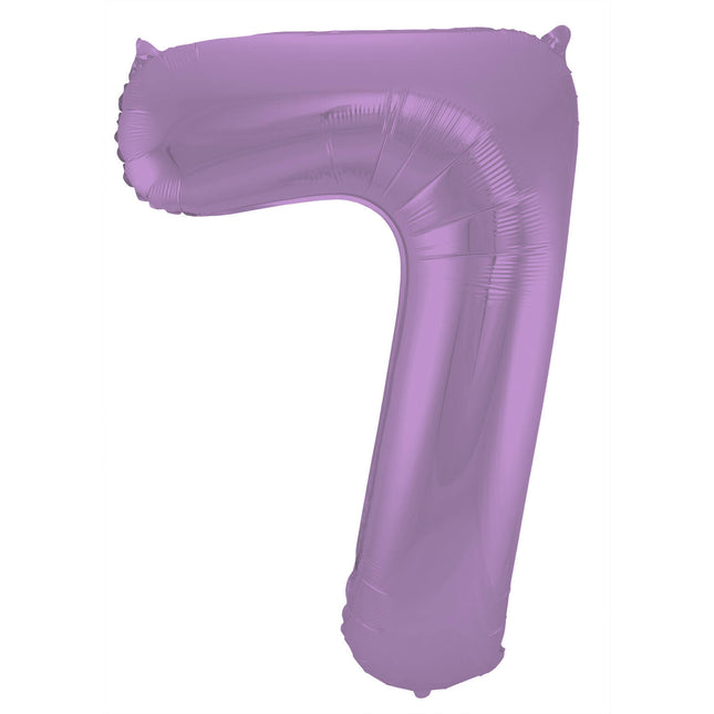 Balon foliowy Figurka 7 Matt Purple XL 86cm pusty