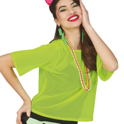 Fishnet T/shirt Neon Green Short L