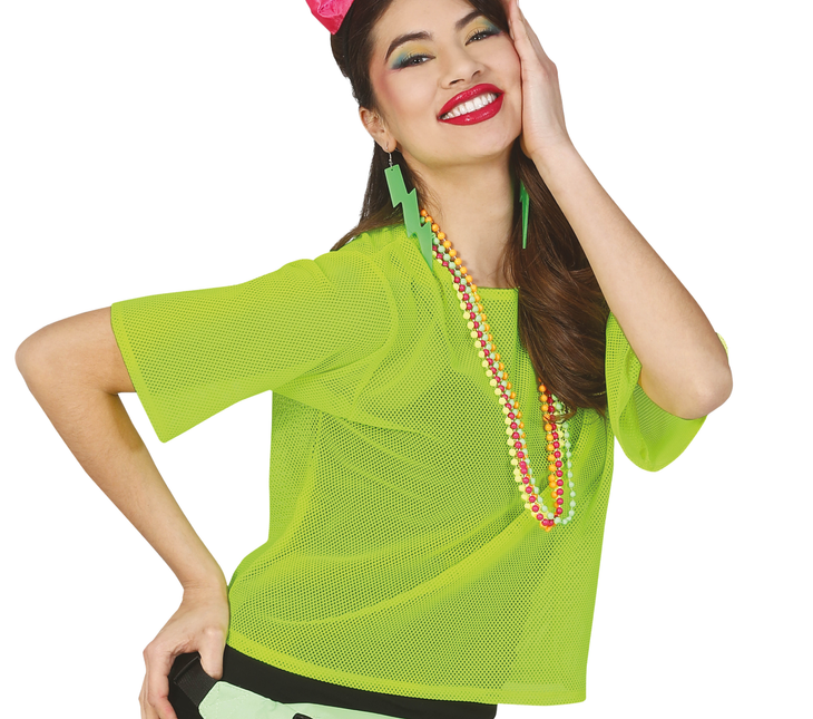 Fishnet T/shirt Neon Green Short L