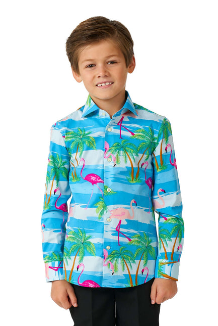 Hawaii Flamingo Shirt Boy OppoSuits