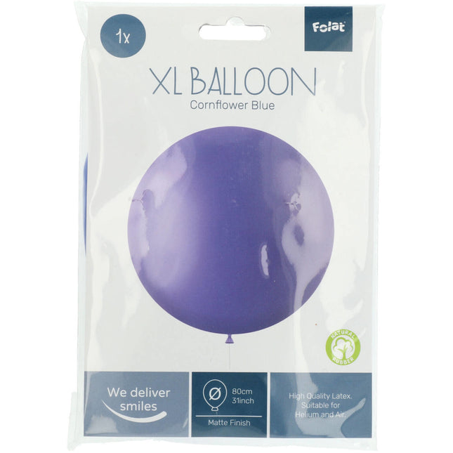 Balon lawendowy chabrowy niebieski 80cm