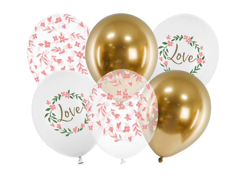 Balony Love Mix 30cm 6szt