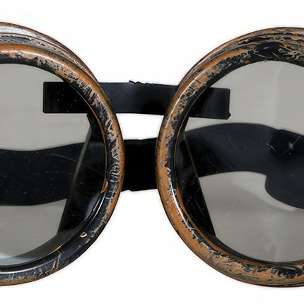 Brązowe okulary steampunkowe