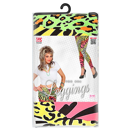 Legginsy damskie w kolorze neonowym 80S