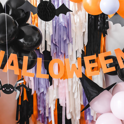 Czarny baner na Halloween 2,5 m