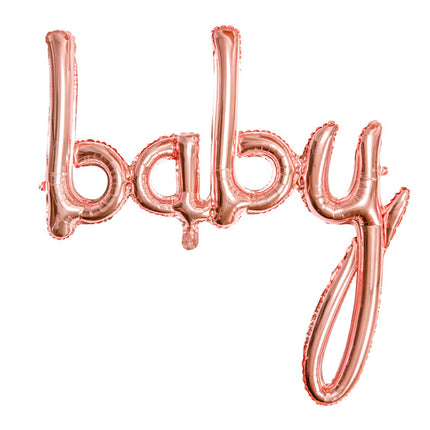 Zestaw balonów z literami Baby Rose Gold Pusty 75,5 cm