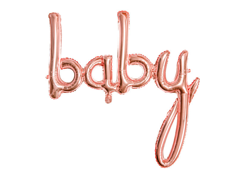 Zestaw balonów z literami Baby Rose Gold Pusty 75,5 cm