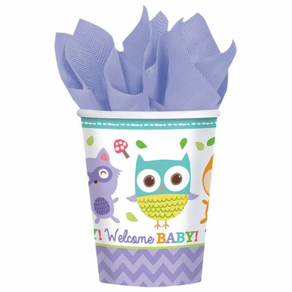 Kubeczki porodowe Welcome Baby Cardboard 266ml 8szt