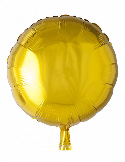 Balon helowy okrągły złoty 46 cm pusty