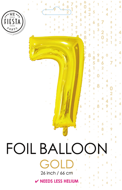 Balon foliowy Figurka 7 Gold 66cm