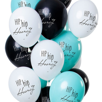 Balony Hip Hip Hurra 30cm 12szt