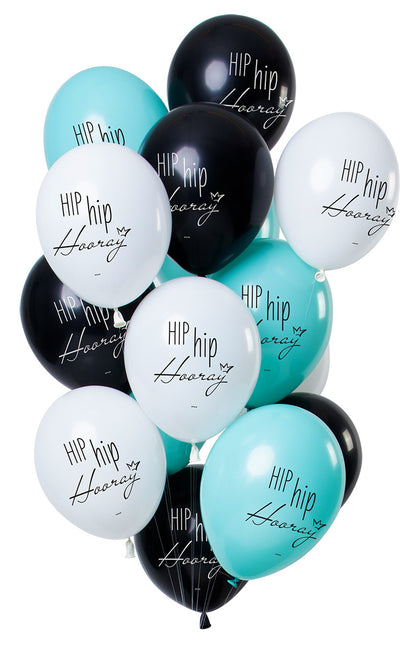 Balony Hip Hip Hurra 30cm 12szt