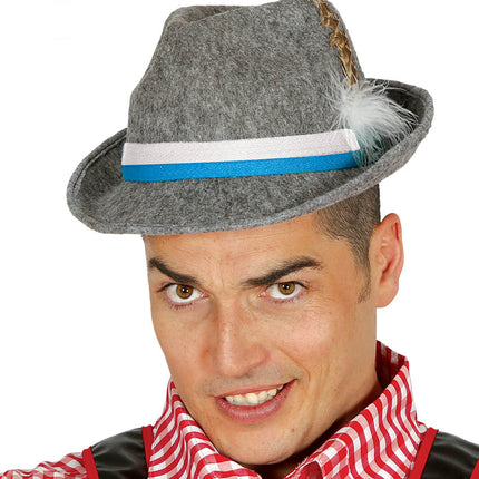 Oktoberfest Tiroler Hat Grey