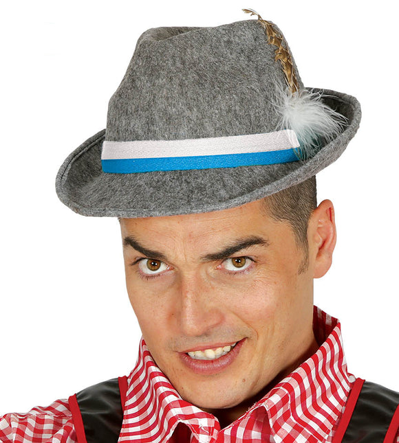 Oktoberfest Tiroler Hat Grey