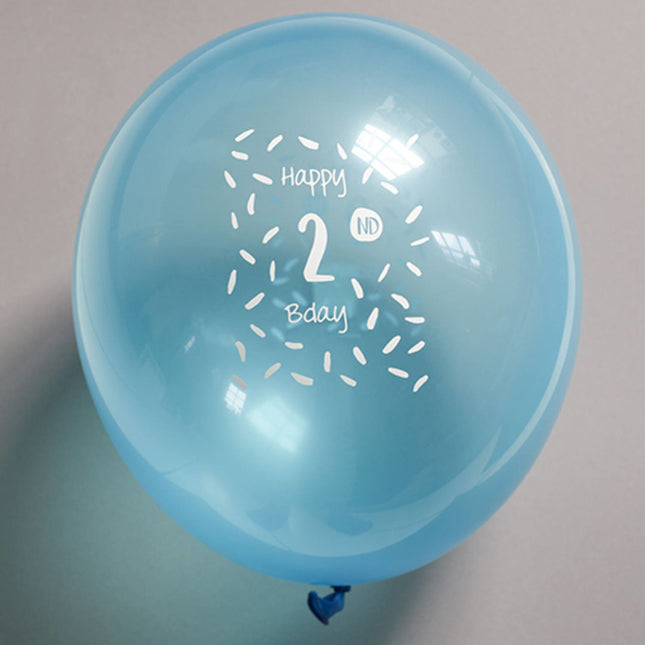 Balony Happy 2Th Bday 33cm 6szt