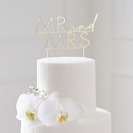 Topper na tort weselny Mr & Mrs