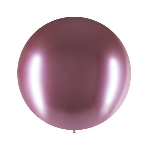 Różowy balon gigant chrom 60 cm