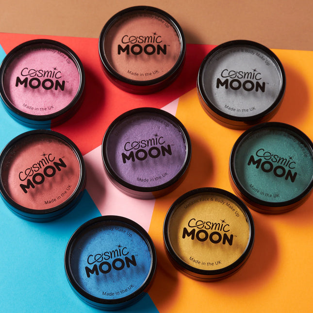 Cosmic Moon Metallic Pro Face Paint Cake Pots Purple 36g