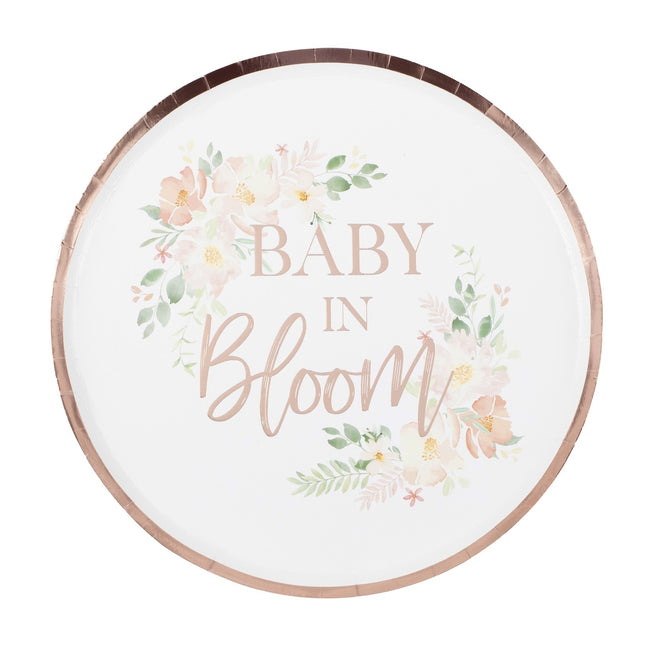 Talerzyki Baby In Bloom 24,5cm 8szt